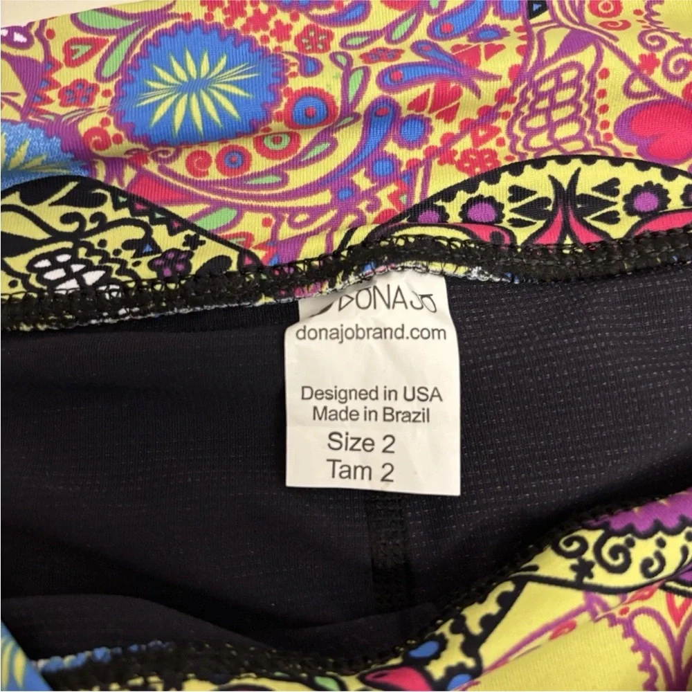 DonaJo Womens 2 Medium Sugar Skull Tennis Athletic Skort Skirt Built in Shorts - Picture 3 of 9